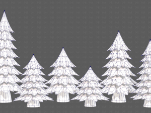 Trees Cartoon V54 3D Model
