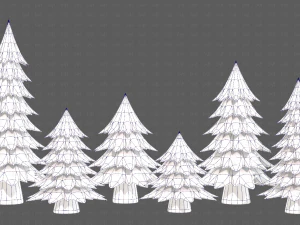 Trees Cartoon V54 3D Model