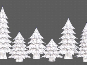 Trees Cartoon V54 3D Model