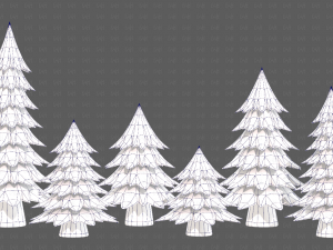 Trees Cartoon V54 3D Model