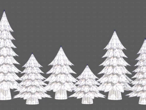 Trees Cartoon V54 3D Model