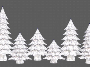 Trees Cartoon V54 3D Model