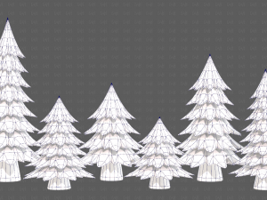 Trees Cartoon V54 3D Model