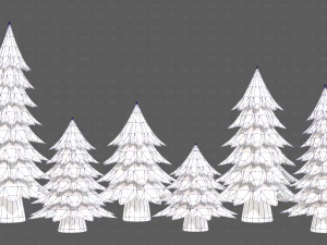 Trees Cartoon V54 3D Model