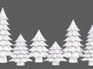 Trees Cartoon V54 3D Model
