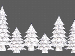 Trees Cartoon V54 3D Model