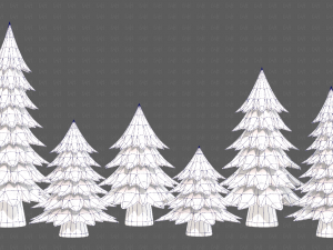 Trees Cartoon V54 3D Model