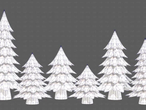 Trees Cartoon V54 3D Model