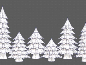 Trees Cartoon V54 3D Model