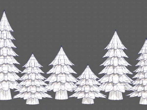 Trees Cartoon V54 3D Model