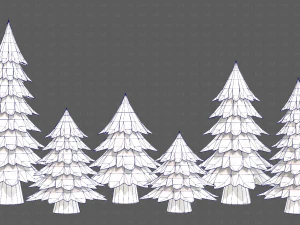 Trees Cartoon V54 3D Model
