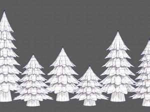 Trees Cartoon V54 3D Model