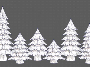 Trees Cartoon V54 3D Model