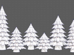 Trees Cartoon V54 3D Model