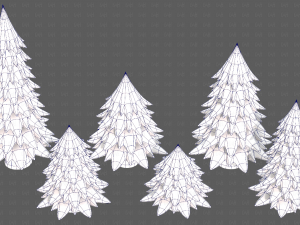 Trees Cartoon V54 3D Model