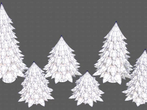 Trees Cartoon V54 3D Model