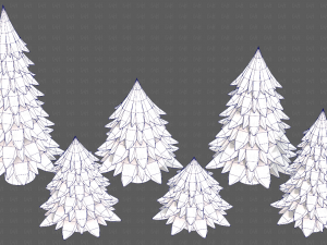 Trees Cartoon V54 3D Model