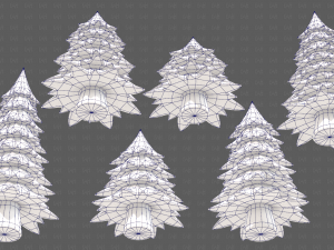 Trees Cartoon V54 3D Model