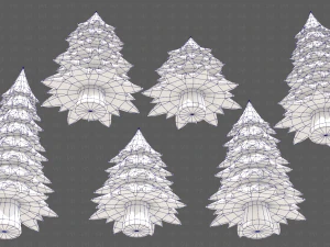 Trees Cartoon V54 3D Model