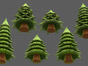 Trees Cartoon V54 3D Model