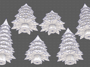 Trees Cartoon V54 3D Model