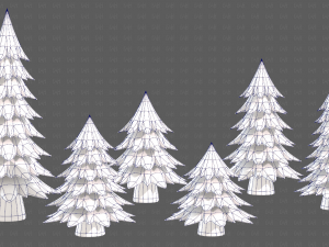 Trees Cartoon V54 3D Model