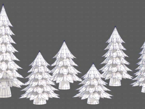 Trees Cartoon V54 3D Model