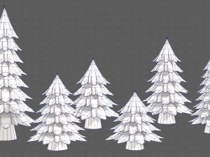Trees Cartoon V54 3D Model