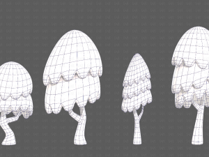 Trees Cartoon V55 3D मॉडल