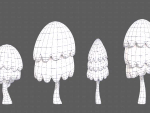 Trees Cartoon V55 3D Model