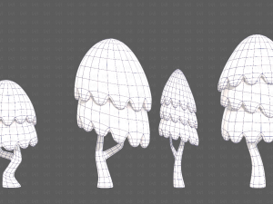 Trees Cartoon V55 3D मॉडल