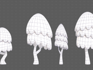 Trees Cartoon V55 3D मॉडल