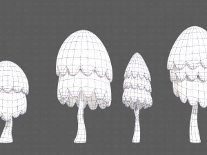 Trees Cartoon V55 3D Model