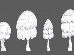 Trees Cartoon V55 3D Model