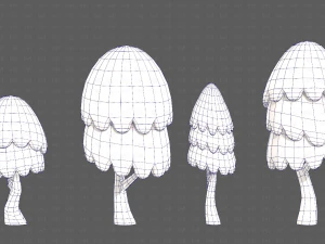 Trees Cartoon V55 3D Model