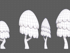 Trees Cartoon V55 3D मॉडल