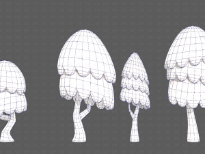 Trees Cartoon V55 3D मॉडल