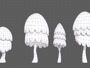 Trees Cartoon V55 3D Model