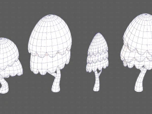 Trees Cartoon V55 3D Model