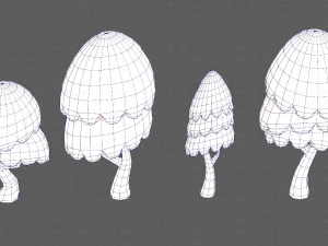 Trees Cartoon V55 3D Model