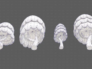 Trees Cartoon V55 3D Model