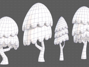 Trees Cartoon V55 3D मॉडल