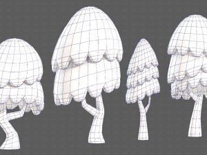 Trees Cartoon V55 3D मॉडल