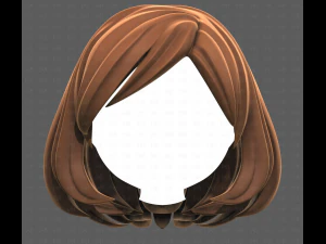 Base Hair for girl V61 3D Model