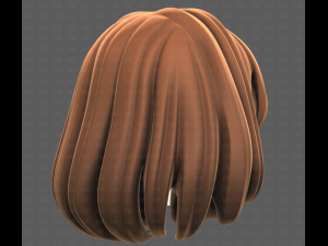 Base Hair for girl V61 3D 模型