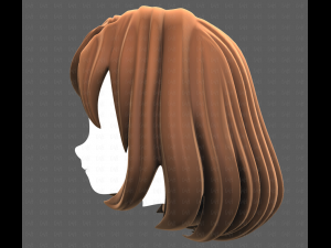 Base Hair for girl V61 3D 模型