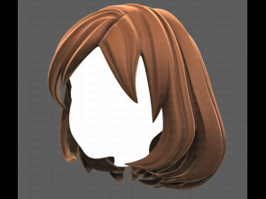 Base Hair for girl V61 3D 模型