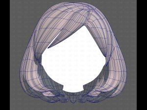 Base Hair for girl V61 3D 模型