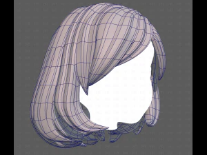 Base Hair for girl V61 3D Model