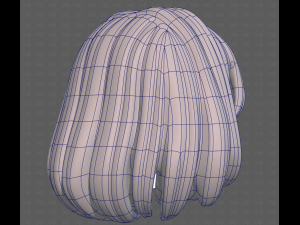 Base Hair for girl V61 3D 模型